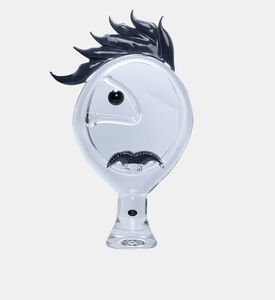 قطعة مركزية كريستالية بوجه رجل بشواب