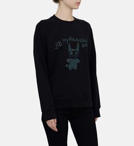 سويت شيرت ديفل كوين مزين بأحجار الراين