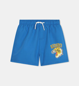 شورت سباحة برباط خصر بطبعة