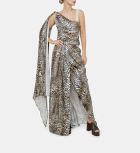 تنورة كليوباتر منسدلة غير المتماثلة