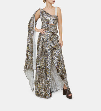 Cleopatre Asymmetric Draped Skirt
