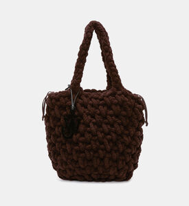 حقيبة تسوق صغيرة محبوكة بشكل بطانية