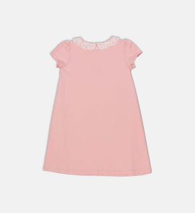 فستان قطن بطبعة شعار ملونة