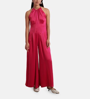 Envers Satin Necklace Jumpsuit