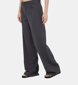 Wool Double Belt Trousers