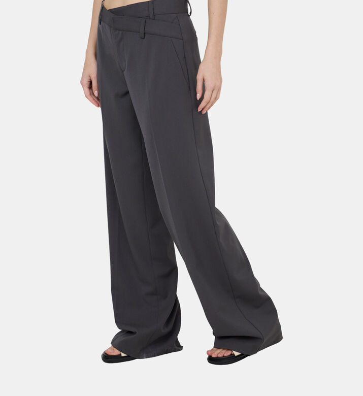 Wool Double Belt Trousers