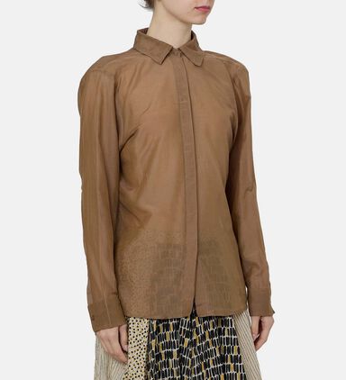Lele Mesh Button-down Shirt