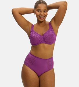 Floral French Lace Plunging Half Cup Bra