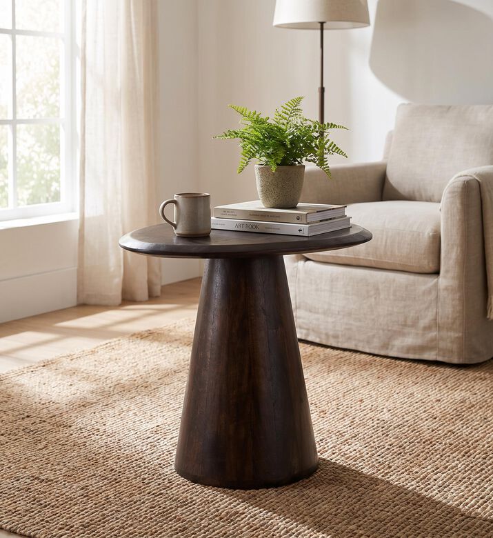 Home Deco and More Mushroom Wooden Coffee Table, Packshot View