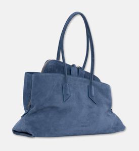 The Attico The Walk Suede Medium Bag, Blue, Packshot View