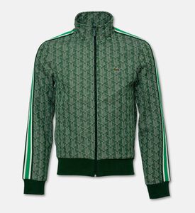 Lacoste Paris Zip-up Jacquard Track Jacket, Green, S, Packshot View