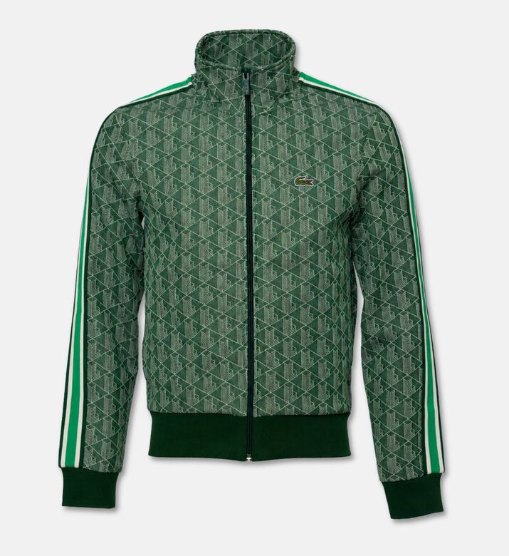 Lacoste Paris Zip-up Jacquard Track Jacket, Green, S, Packshot View