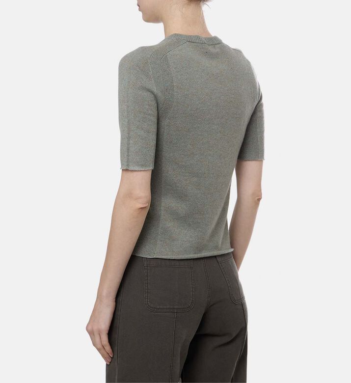 سترة غالانغا قصيرة الأكمام بياقة دائرية