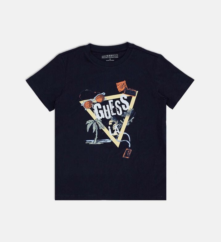 Oversized Logo-print Straight Hem T-shirt