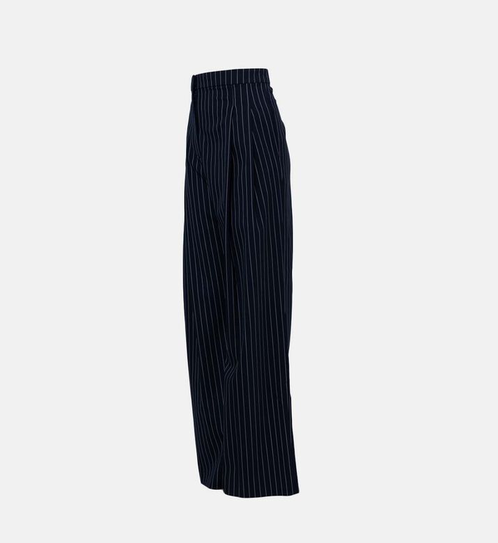 Pinstripe Wool Wide-legged Pants