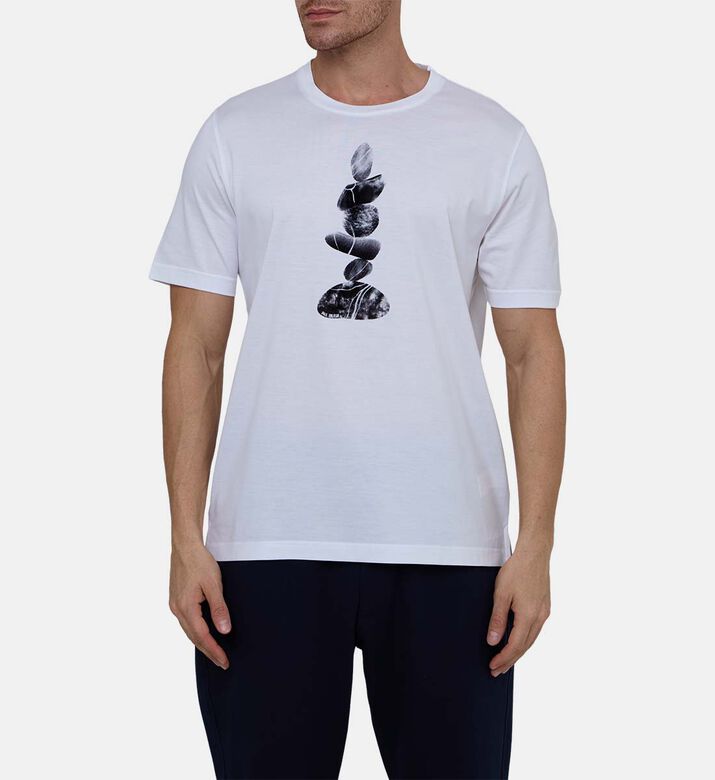 Cotton Printed Crewneck Short-sleeve T-shirt