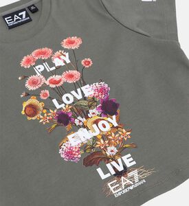 تيشيرت بياقة دائرية بطبعة أزهار