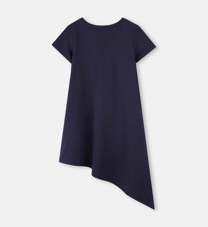 Rhinestone Embellished Cotton Interlock Dress Rhinestone Embellished Cotton Interlock Dress