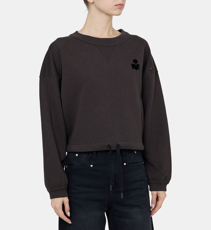 سويت شيرت مارغو قصير بنقشة شعار