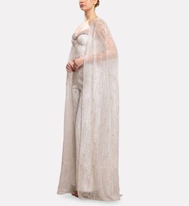 Michael Cinco Tailored Strappy Jumpsuit, Model View