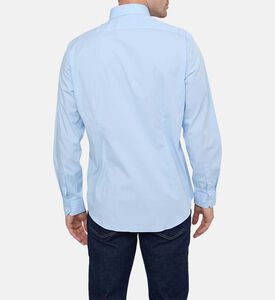 قميص بوبلين بقصة ضيقة وممتدة