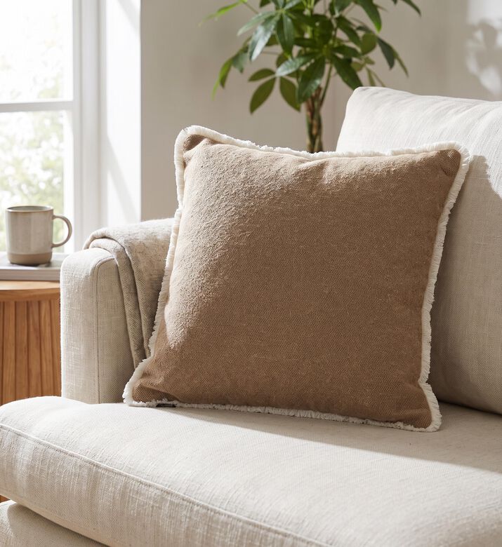 Home Deco and More Suzan Fringe Lace Cushion, Packshot View