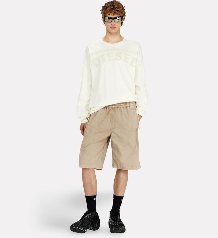 Diesel Elastic-waist Zip-pocket Shorts, Model View