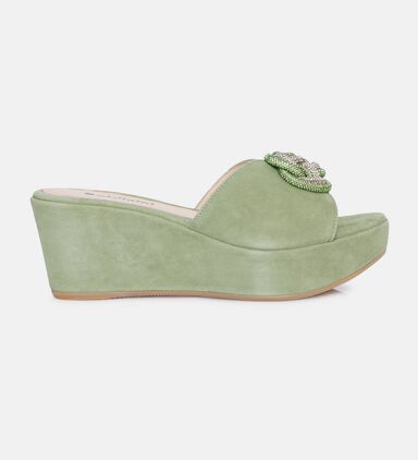 Suede Open-toe Mules