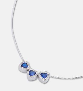Nomination All My Love Triple Heart Blue Cubic Zirconia Silver Necklace, Packshot View