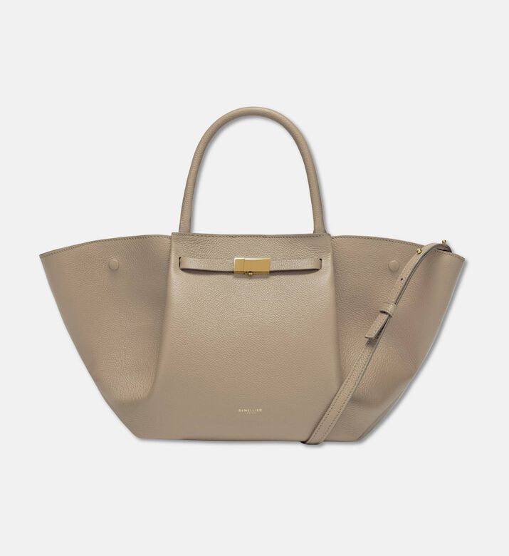 Demellier City-inspired Leather Bag, Taupe, Packshot View
