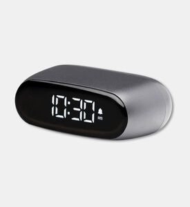 Lexon Design Minut Compact Alarm Clock, Dark-grey, Packshot View