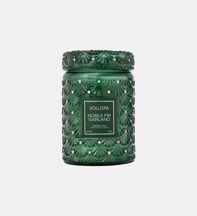 Japonica Noble Fir Garland Jar
