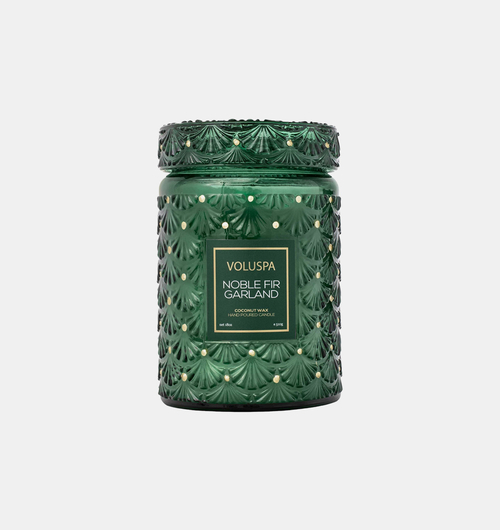 Japonica Noble Fir Garland Jar