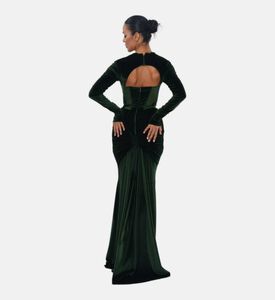 Velvet Off-shoulder Maxi Gown