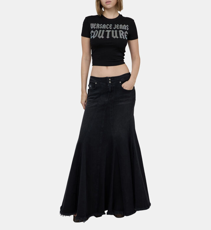 تيشيرت قطن بلوغو بأحجار الراين