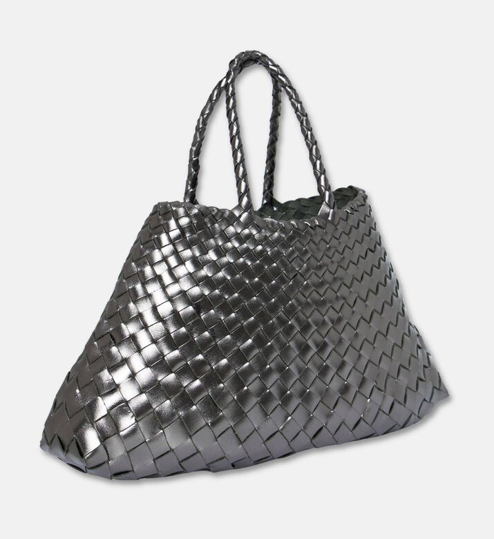 Dragon Diffusion Santa Croce Small Leather Bag, Grey, Packshot View