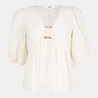 Locky Short Sleeve Flared Top