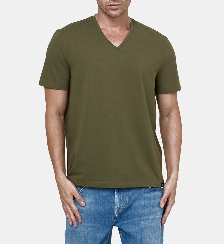 Cotton V-neck T-shirt Cotton V-neck T-shirt