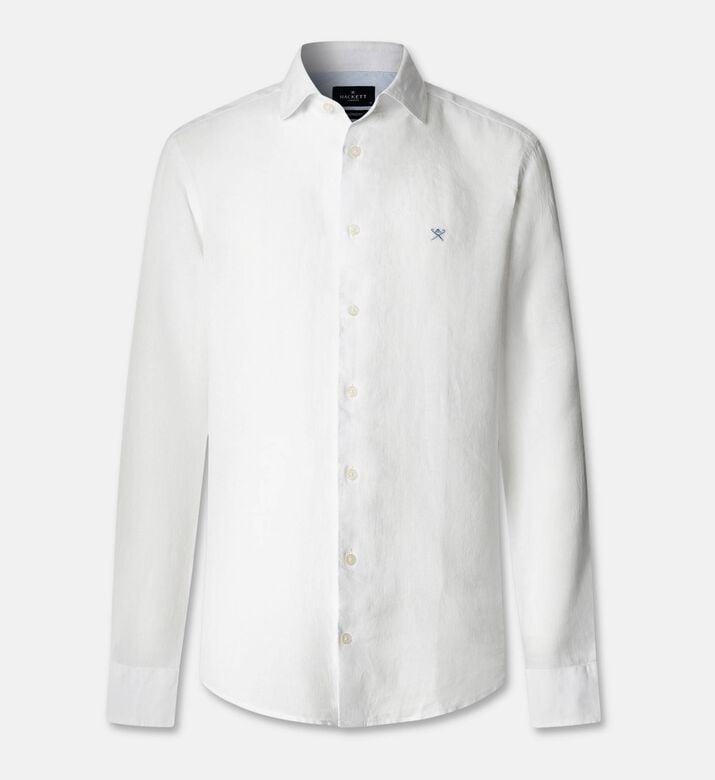 Hackett London Shirt Linen, White, Xl, Packshot View