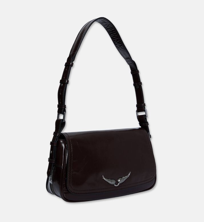 Zadig et Voltaire Metallic Flap Pocket Shoulder Bag, Brown, Packshot View