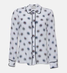 Alice and Olivia Willa Evil Eye All-over Print Blouse, Packshot View