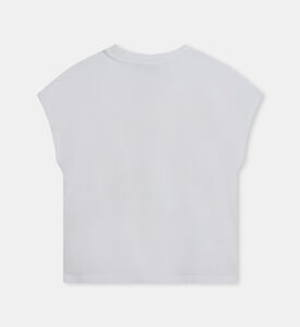 تيشيرت جيرسيه بطبعة لوغو للبنات