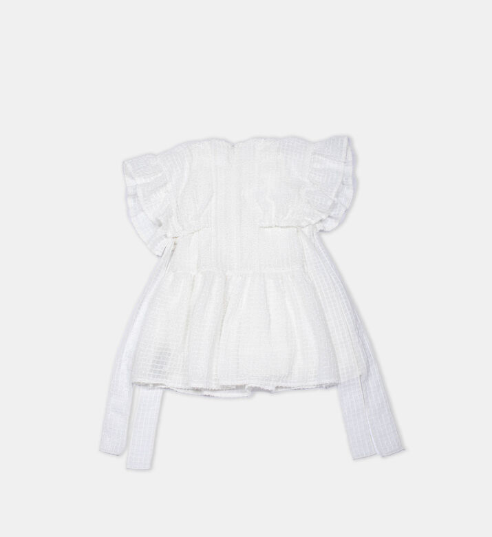 فستان بأكمام مكشكشة واسع