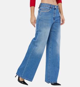 Embroidered Wide-legged Jeans