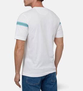 Pal Zileri Stripe Chest Print T-shirt, Model View