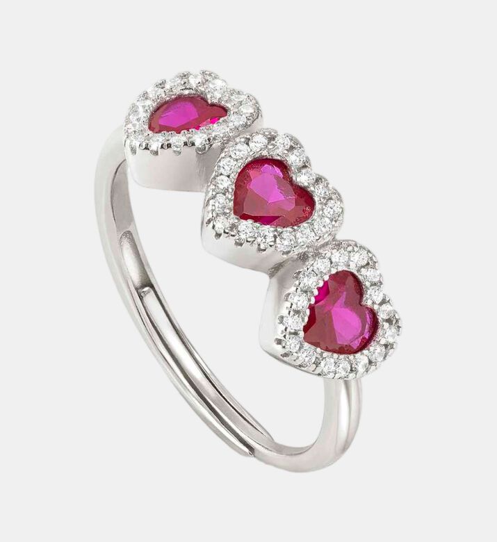 Ruby Heart Halo Ring