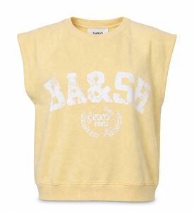 Ba&sh Dropped Armhole Ribbed Hem Sweatshirt, Yellow, Xs, Packshot View