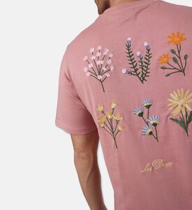 Les Deux Eamon Logo T-shirt, Pink, Xl, Model View