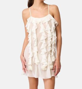 Sleeveless V-neck Ruffle Dress Sleeveless V-neck Ruffle Dress