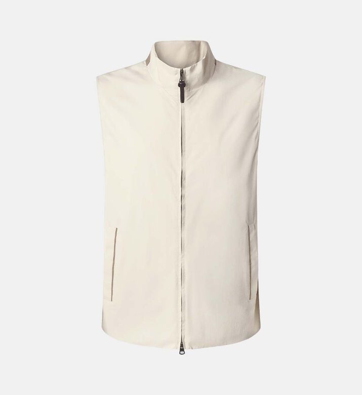 Full-zip Front High-neck Vest